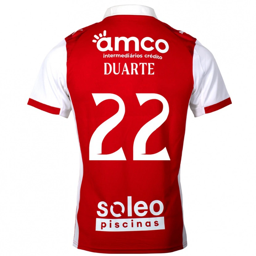 Danxen Mænd Vânia Duarte #22 Rød Hvid Hjemmebane Spillertrøjer 2025/26 Trøje T-Shirt