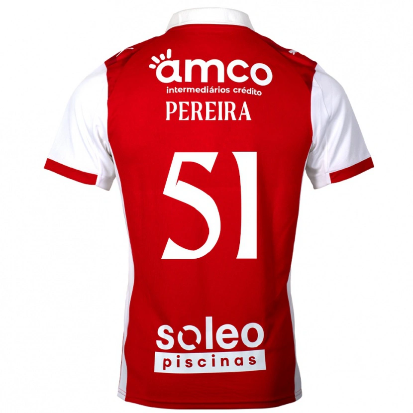Danxen Mænd Evy Pereira #51 Rød Hvid Hjemmebane Spillertrøjer 2025/26 Trøje T-Shirt