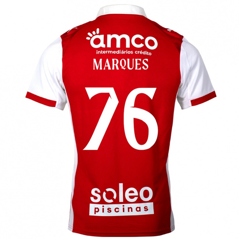 Danxen Mænd Tomás Marques #76 Rød Hvid Hjemmebane Spillertrøjer 2025/26 Trøje T-Shirt