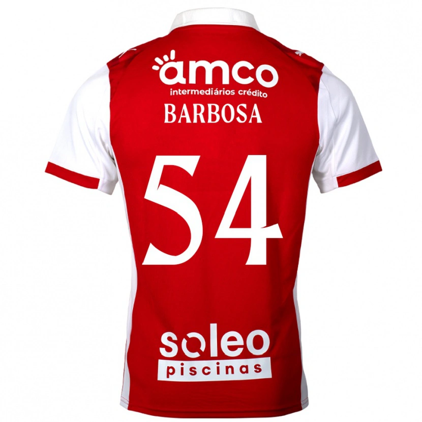 Danxen Mænd Gui Barbosa #54 Rød Hvid Hjemmebane Spillertrøjer 2025/26 Trøje T-Shirt