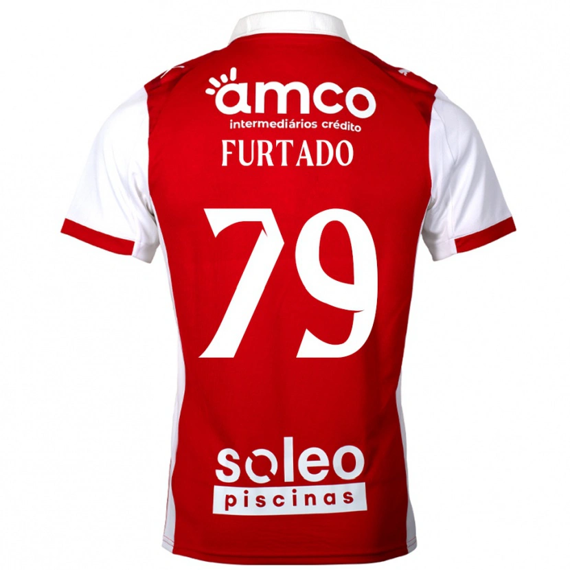 Danxen Mænd Rúben Furtado #79 Rød Hvid Hjemmebane Spillertrøjer 2025/26 Trøje T-Shirt