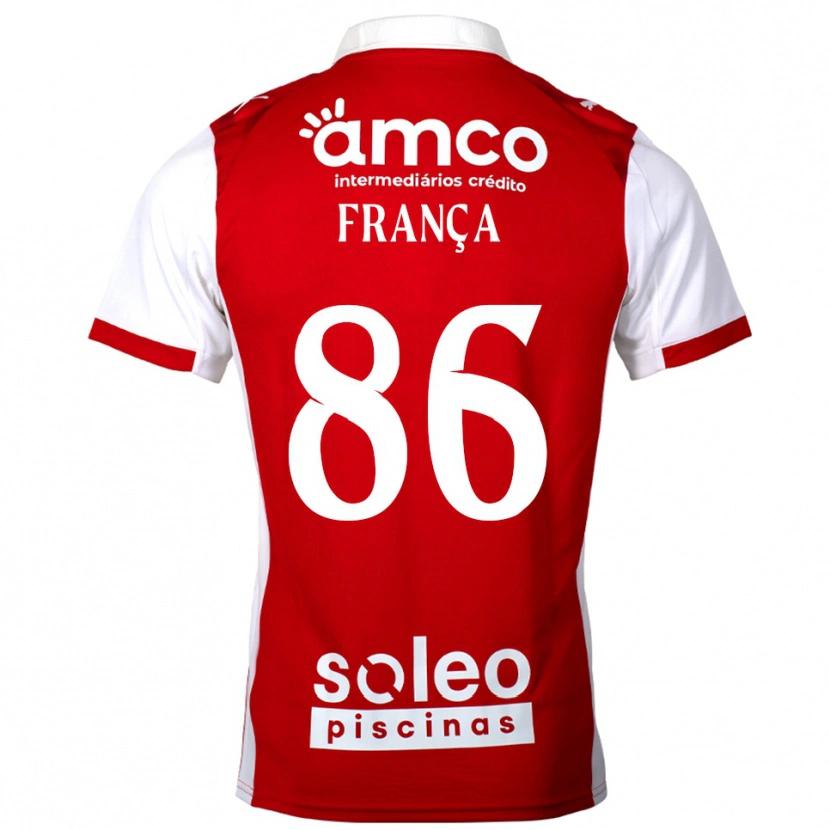 Danxen Mænd Francisco França #86 Rød Hvid Hjemmebane Spillertrøjer 2025/26 Trøje T-Shirt