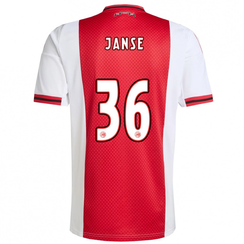 Danxen Mænd Dies Janse #36 Rød Hvid Hjemmebane Spillertrøjer 2025/26 Trøje T-Shirt
