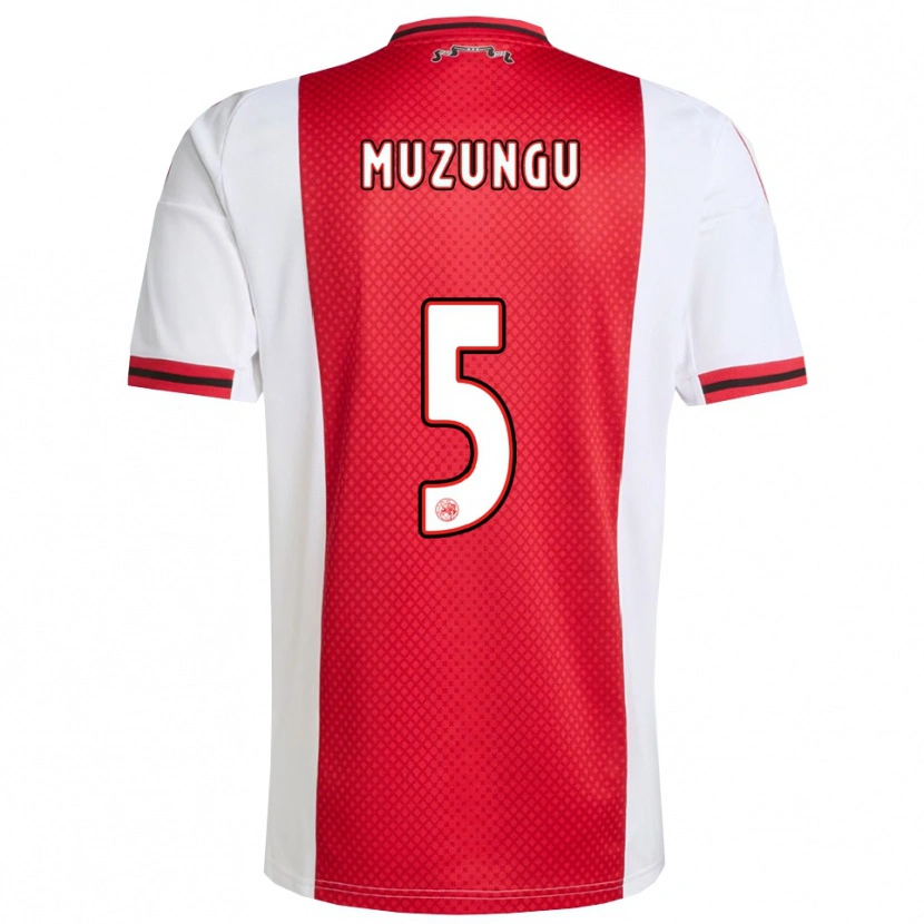 Danxen Mænd Marvyn Muzungu #5 Rød Hvid Hjemmebane Spillertrøjer 2025/26 Trøje T-Shirt