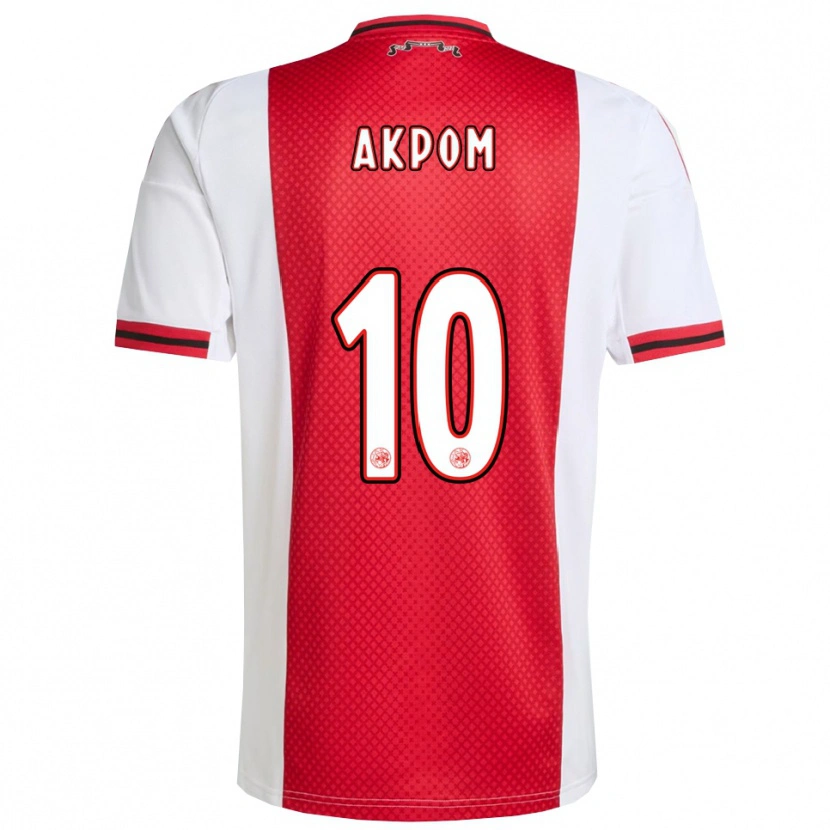 Danxen Mænd Chuba Akpom #10 Rød Hvid Hjemmebane Spillertrøjer 2025/26 Trøje T-Shirt