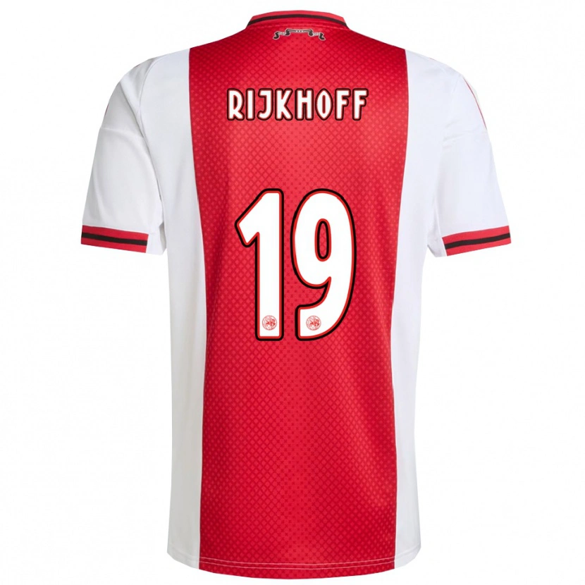 Danxen Mænd Julian Rijkhoff #19 Rød Hvid Hjemmebane Spillertrøjer 2025/26 Trøje T-Shirt