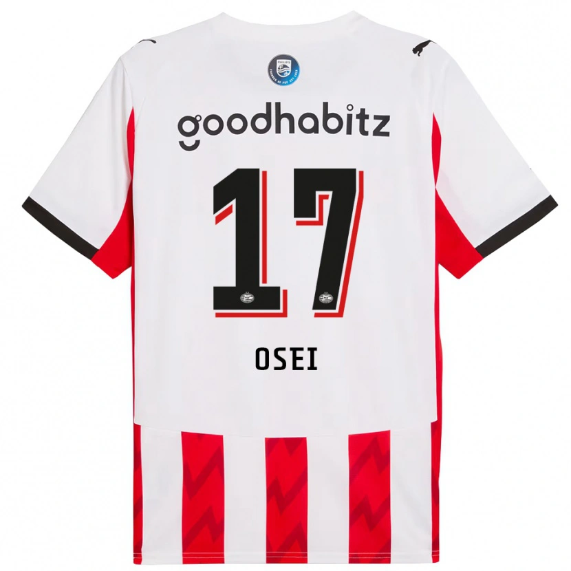 Danxen Mænd Micaiah Osei #17 Rød Hvid Hjemmebane Spillertrøjer 2025/26 Trøje T-Shirt