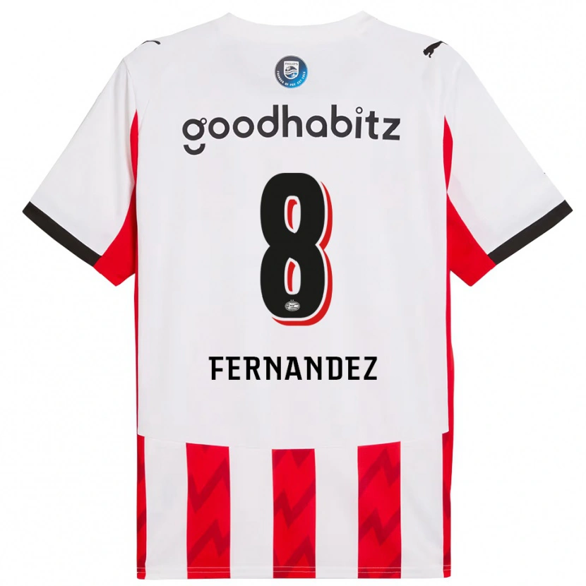 Danxen Mænd Noah Fernandez #8 Rød Hvid Hjemmebane Spillertrøjer 2025/26 Trøje T-Shirt