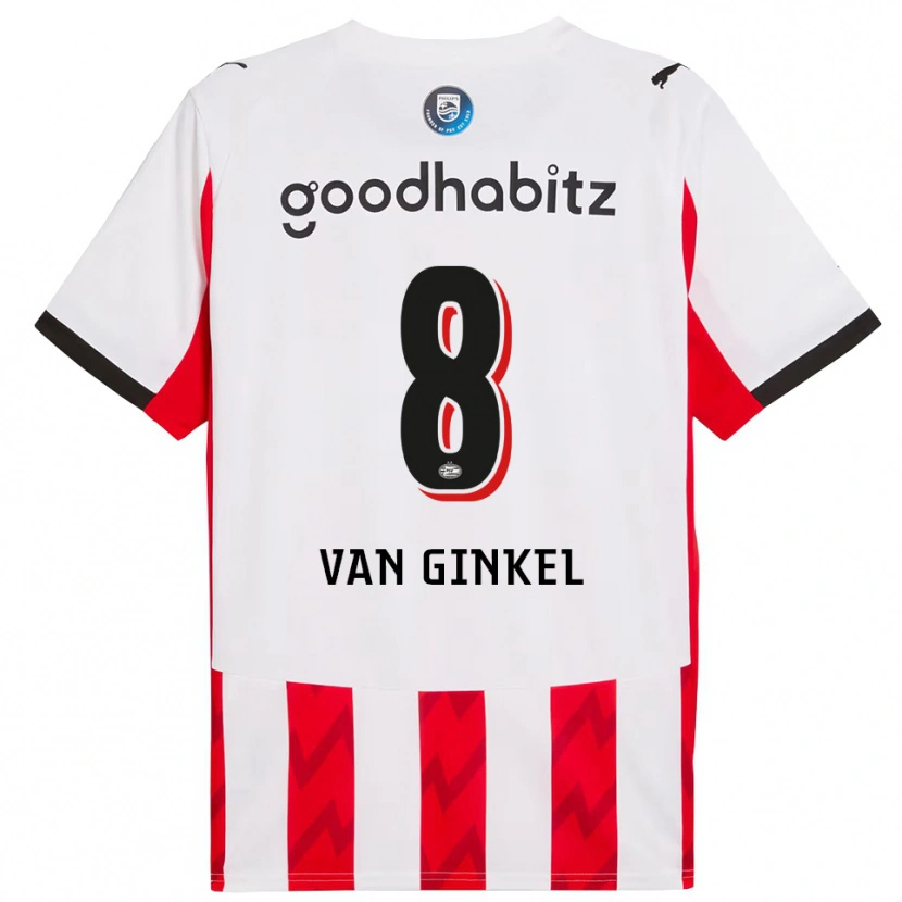 Danxen Mænd Marco Van Ginkel #8 Rød Hvid Hjemmebane Spillertrøjer 2025/26 Trøje T-Shirt