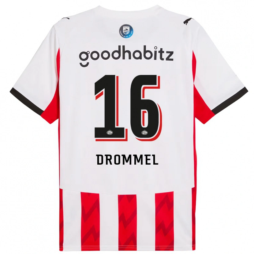 Danxen Mænd Joel Drommel #16 Rød Hvid Hjemmebane Spillertrøjer 2025/26 Trøje T-Shirt
