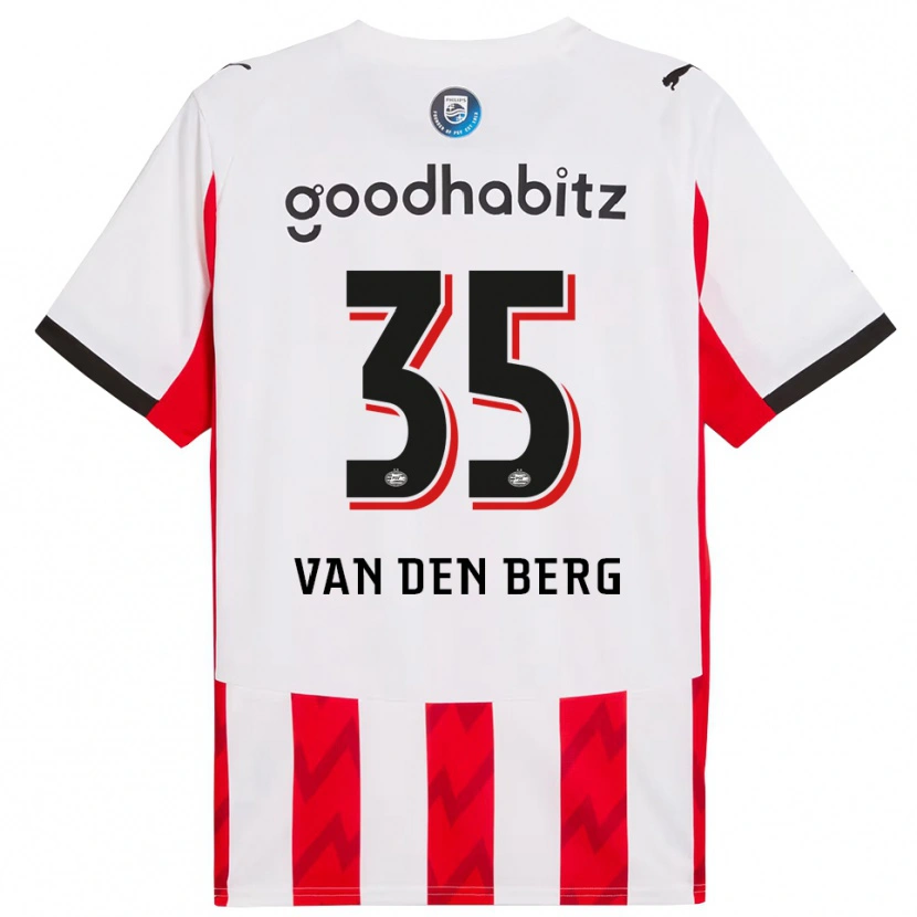 Danxen Mænd Joel Van Den Berg #35 Rød Hvid Hjemmebane Spillertrøjer 2025/26 Trøje T-Shirt