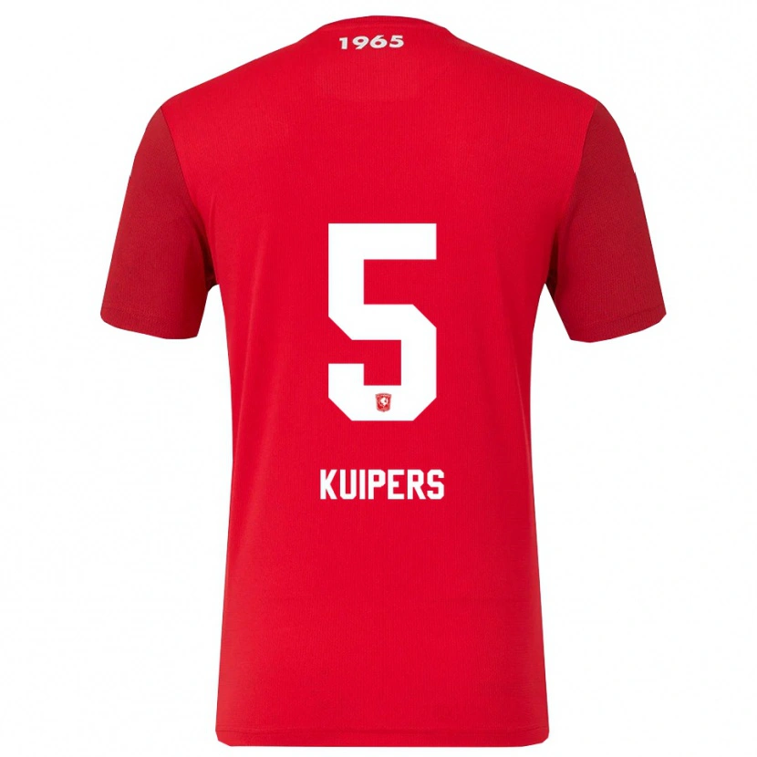 Danxen Mænd Bas Kuipers #5 Rød Hvid Hjemmebane Spillertrøjer 2025/26 Trøje T-Shirt