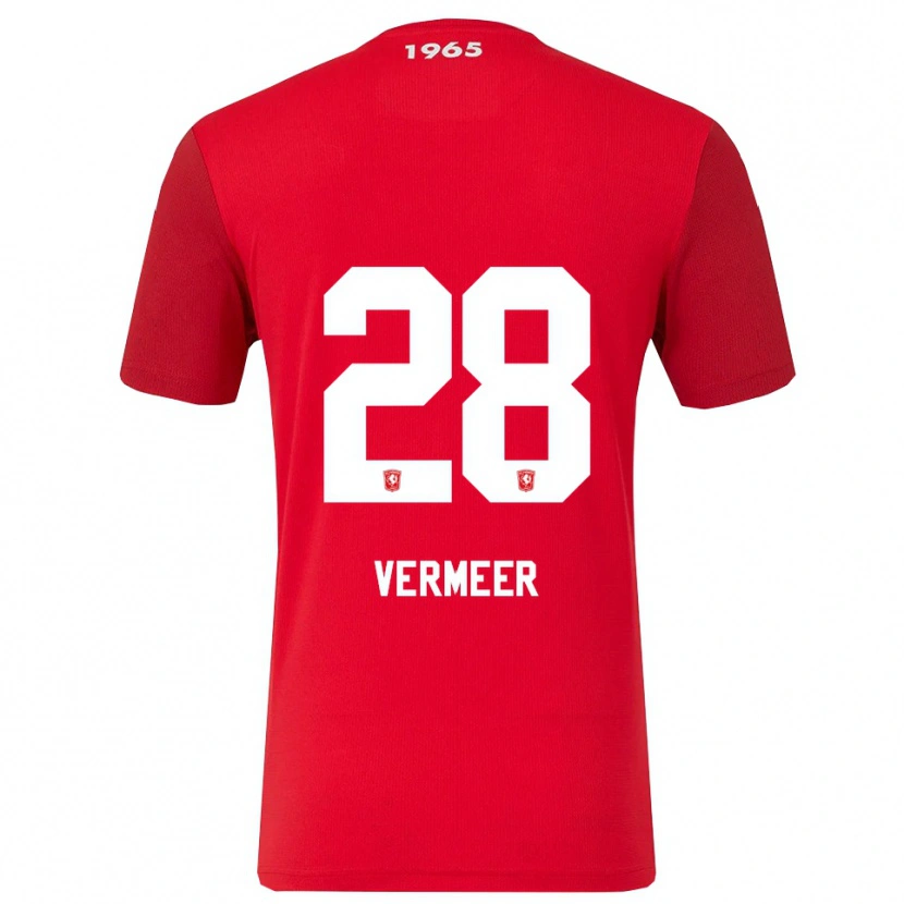 Danxen Mænd Sofie Rianne Vermeer #28 Rød Hvid Hjemmebane Spillertrøjer 2025/26 Trøje T-Shirt