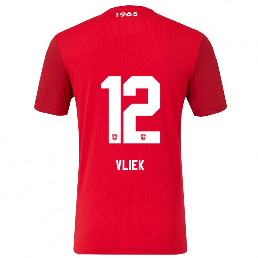 Danxen Mænd Leonie Vliek #12 Rød Hvid Hjemmebane Spillertrøjer 2025/26 Trøje T-Shirt