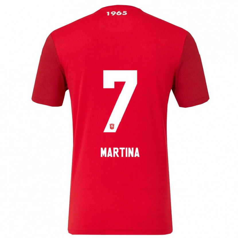Danxen Mænd Shi-Jon Martina #7 Rød Hvid Hjemmebane Spillertrøjer 2025/26 Trøje T-Shirt