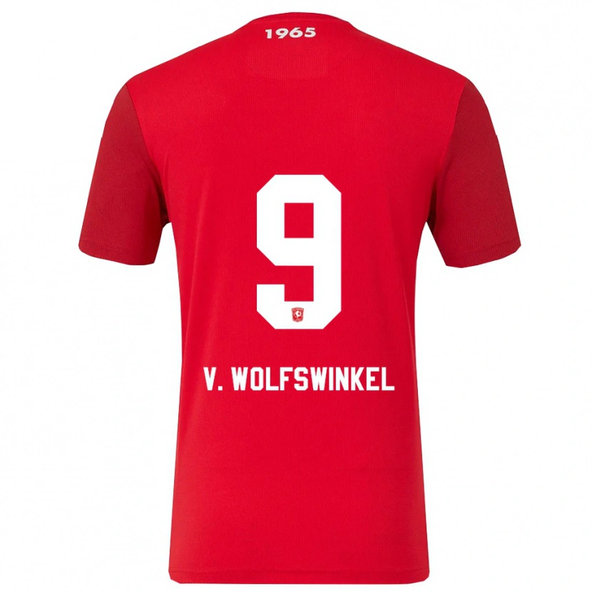 Danxen Mænd Ricky Van Wolfswinkel #9 Rød Hvid Hjemmebane Spillertrøjer 2025/26 Trøje T-Shirt