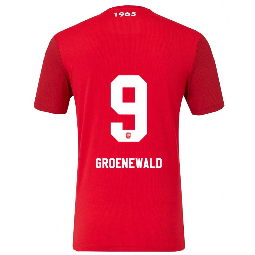 Danxen Mænd Nigel Groenewald #9 Rød Hvid Hjemmebane Spillertrøjer 2025/26 Trøje T-Shirt