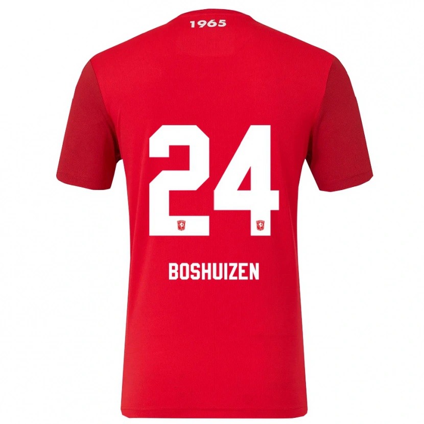 Danxen Mænd Annouk Boshuizen #24 Rød Hvid Hjemmebane Spillertrøjer 2025/26 Trøje T-Shirt