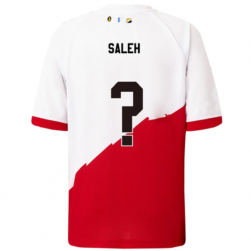 Danxen Mænd Amir Saleh #0 Hvid Rød Hjemmebane Spillertrøjer 2025/26 Trøje T-Shirt