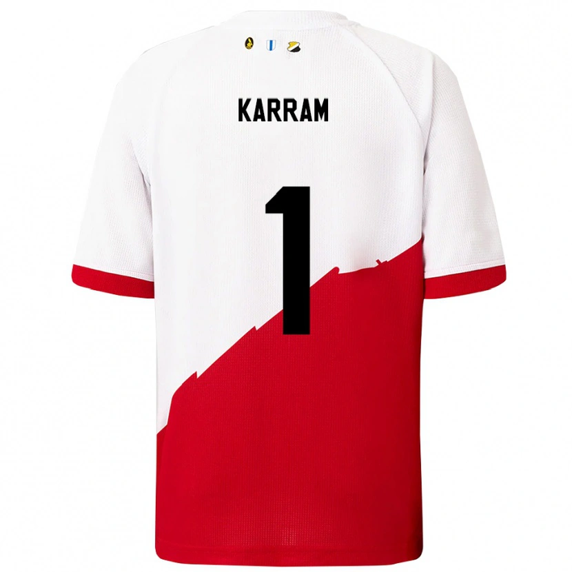 Danxen Mænd Faris Karram #1 Hvid Rød Hjemmebane Spillertrøjer 2025/26 Trøje T-Shirt
