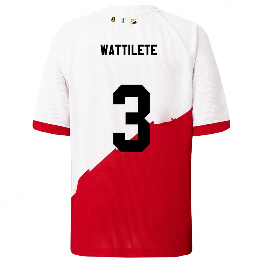 Danxen Mænd Julia Wattilete #3 Hvid Rød Hjemmebane Spillertrøjer 2025/26 Trøje T-Shirt