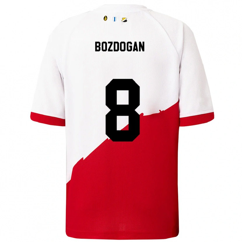 Danxen Mænd Can Bozdogan #8 Hvid Rød Hjemmebane Spillertrøjer 2025/26 Trøje T-Shirt