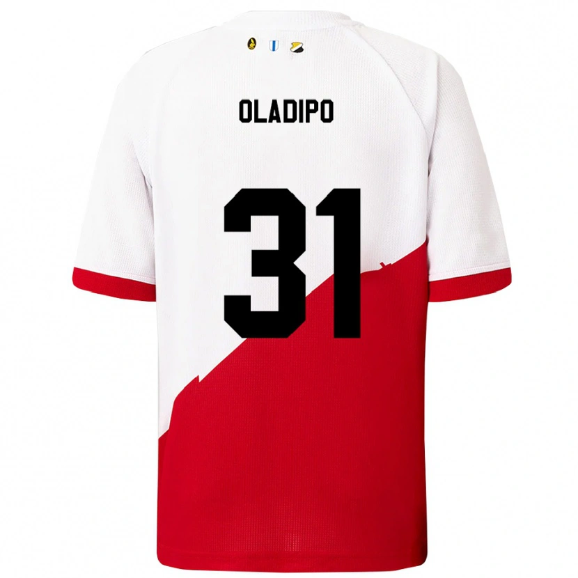 Danxen Mænd Laolu Oladipo #31 Hvid Rød Hjemmebane Spillertrøjer 2025/26 Trøje T-Shirt