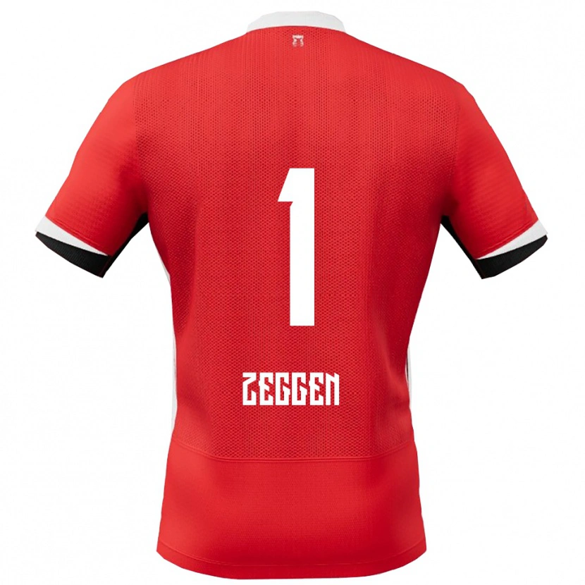 Danxen Mænd Kiyani Zeggen #1 Rød Hvid Hjemmebane Spillertrøjer 2025/26 Trøje T-Shirt