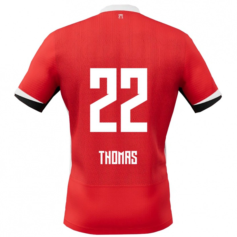Danxen Mænd Kealyn Thomas #22 Rød Hvid Hjemmebane Spillertrøjer 2025/26 Trøje T-Shirt