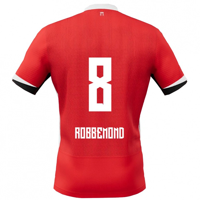 Danxen Mænd Rio Robbemond #8 Rød Hvid Hjemmebane Spillertrøjer 2025/26 Trøje T-Shirt