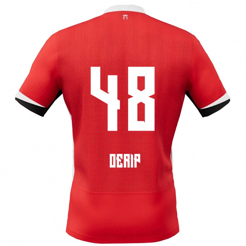Danxen Mænd Julian Oerip #48 Rød Hvid Hjemmebane Spillertrøjer 2025/26 Trøje T-Shirt