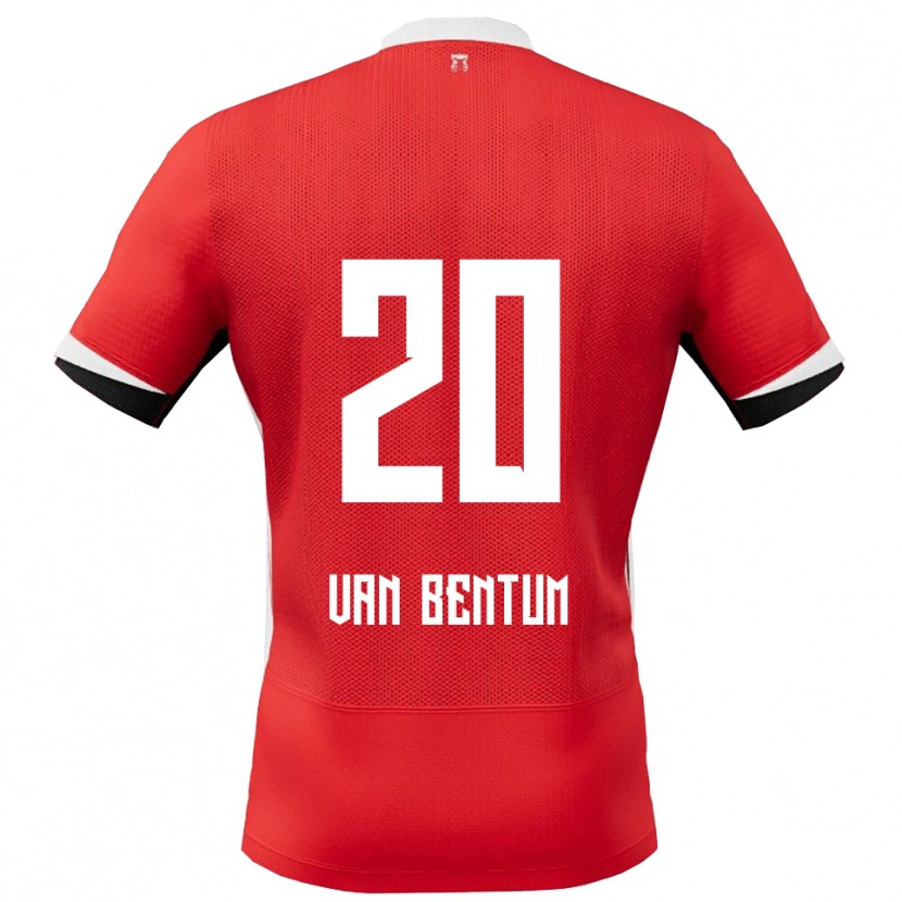 Danxen Mænd Mirte Van Bentum #20 Rød Hvid Hjemmebane Spillertrøjer 2025/26 Trøje T-Shirt
