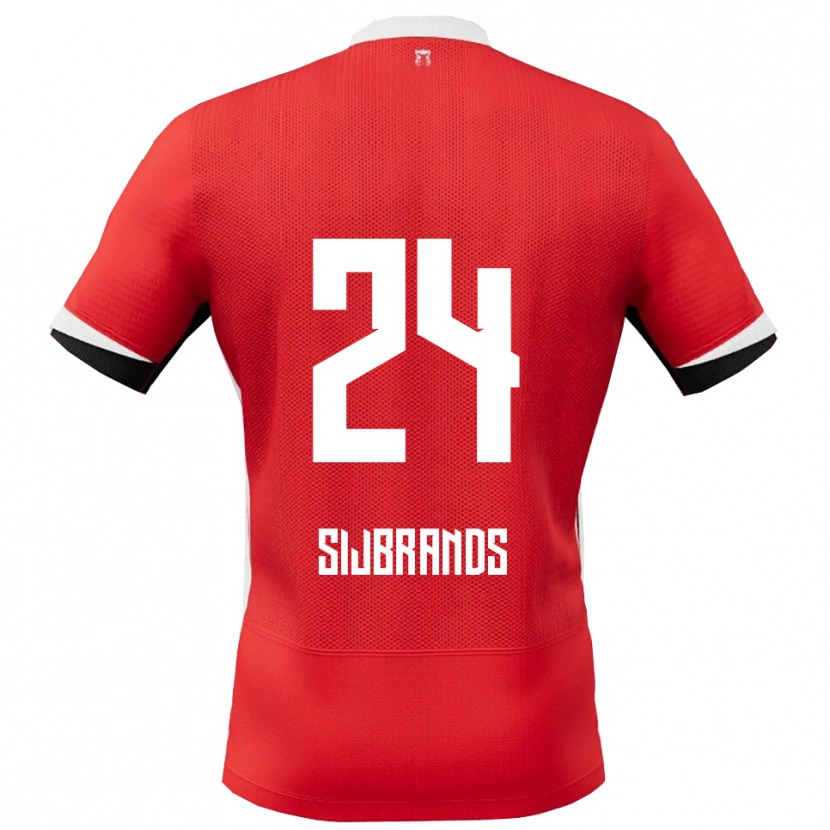 Danxen Mænd Julian Sijbrands #24 Rød Hvid Hjemmebane Spillertrøjer 2025/26 Trøje T-Shirt