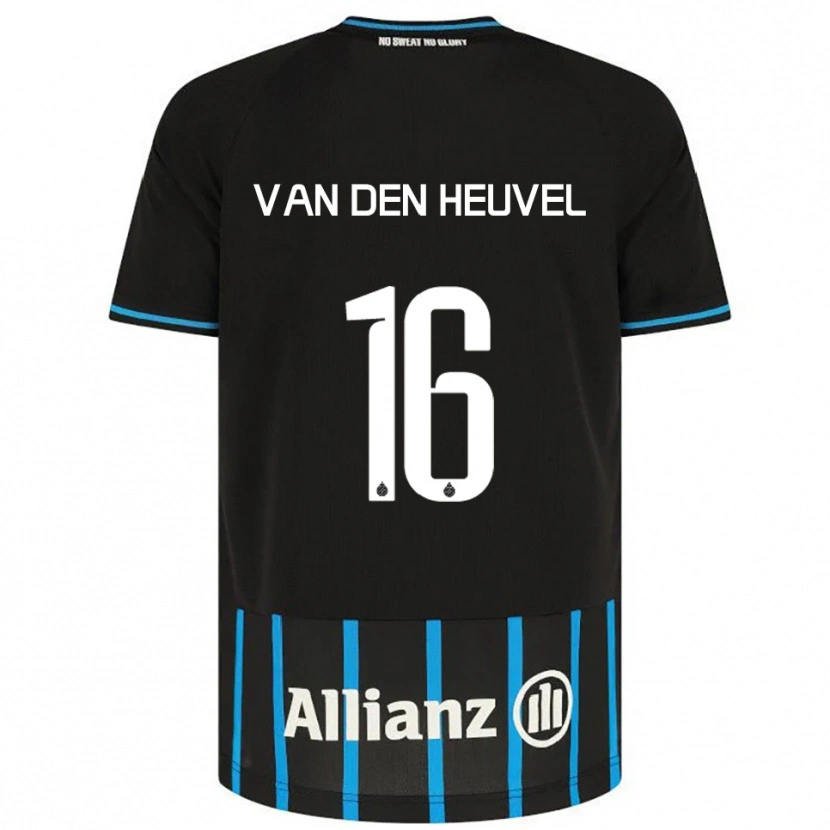 Danxen Mænd Dani Van Den Heuvel #16 Sort Blå Hjemmebane Spillertrøjer 2025/26 Trøje T-Shirt