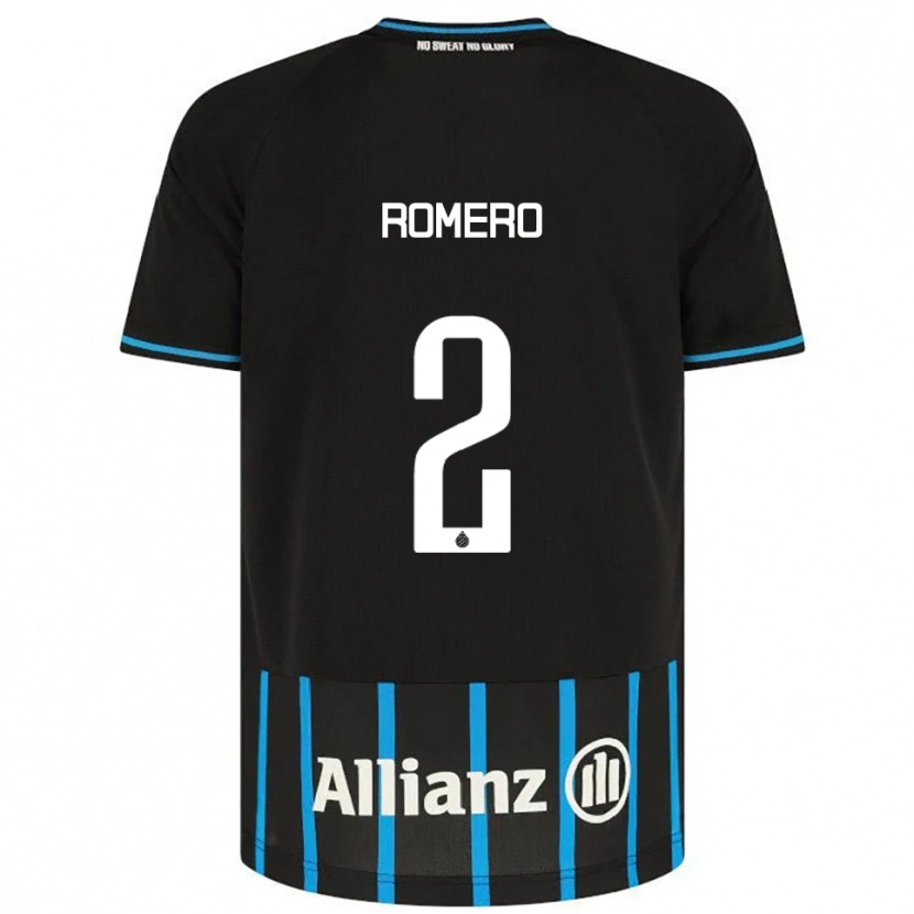 Danxen Mænd Zaid Romero #2 Sort Blå Hjemmebane Spillertrøjer 2025/26 Trøje T-Shirt