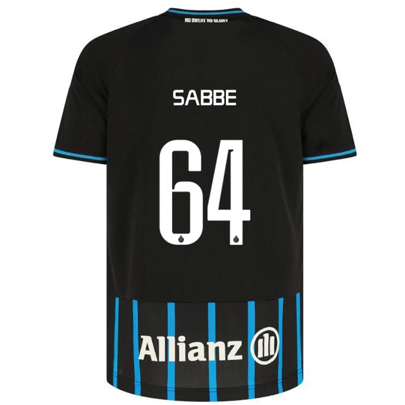 Danxen Mænd Kyriani Sabbe #64 Sort Blå Hjemmebane Spillertrøjer 2025/26 Trøje T-Shirt
