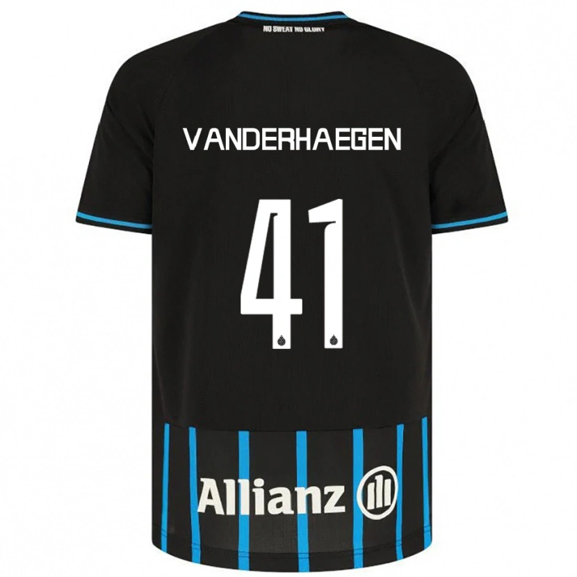 Danxen Mænd Lotte Vanderhaegen #41 Sort Blå Hjemmebane Spillertrøjer 2025/26 Trøje T-Shirt