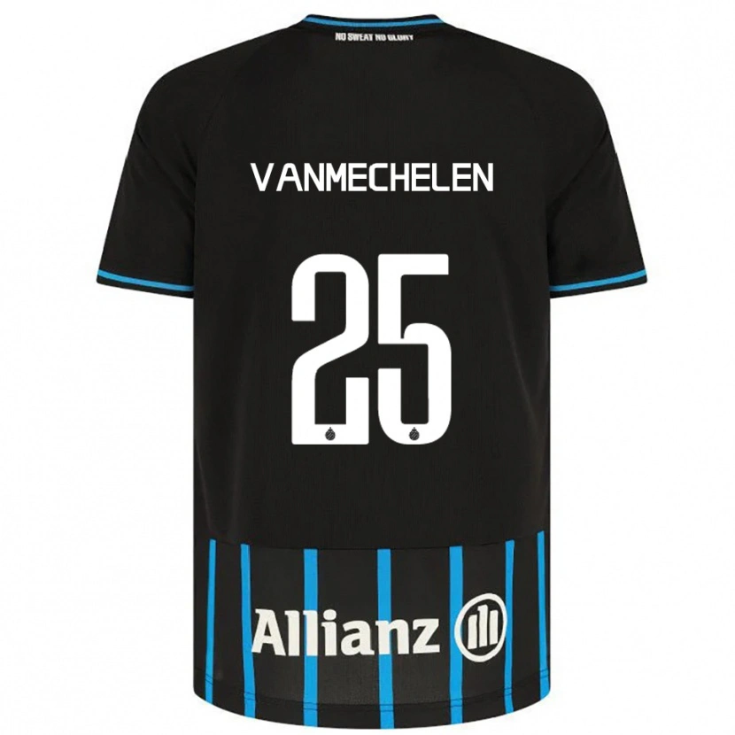 Danxen Mænd Davinia Vanmechelen #25 Sort Blå Hjemmebane Spillertrøjer 2025/26 Trøje T-Shirt