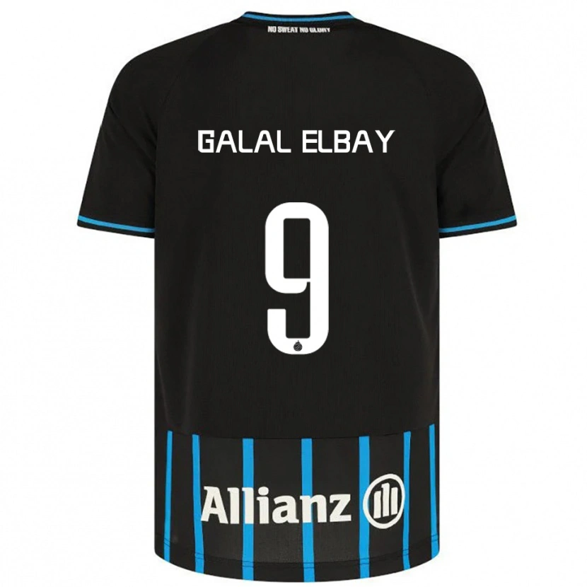 Danxen Mænd Mohamed Galal Elbay #9 Sort Blå Hjemmebane Spillertrøjer 2025/26 Trøje T-Shirt