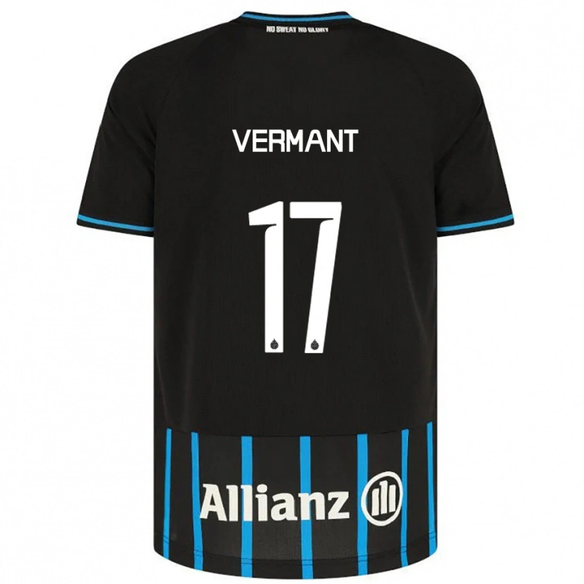 Danxen Mænd Romeo Vermant #17 Sort Blå Hjemmebane Spillertrøjer 2025/26 Trøje T-Shirt