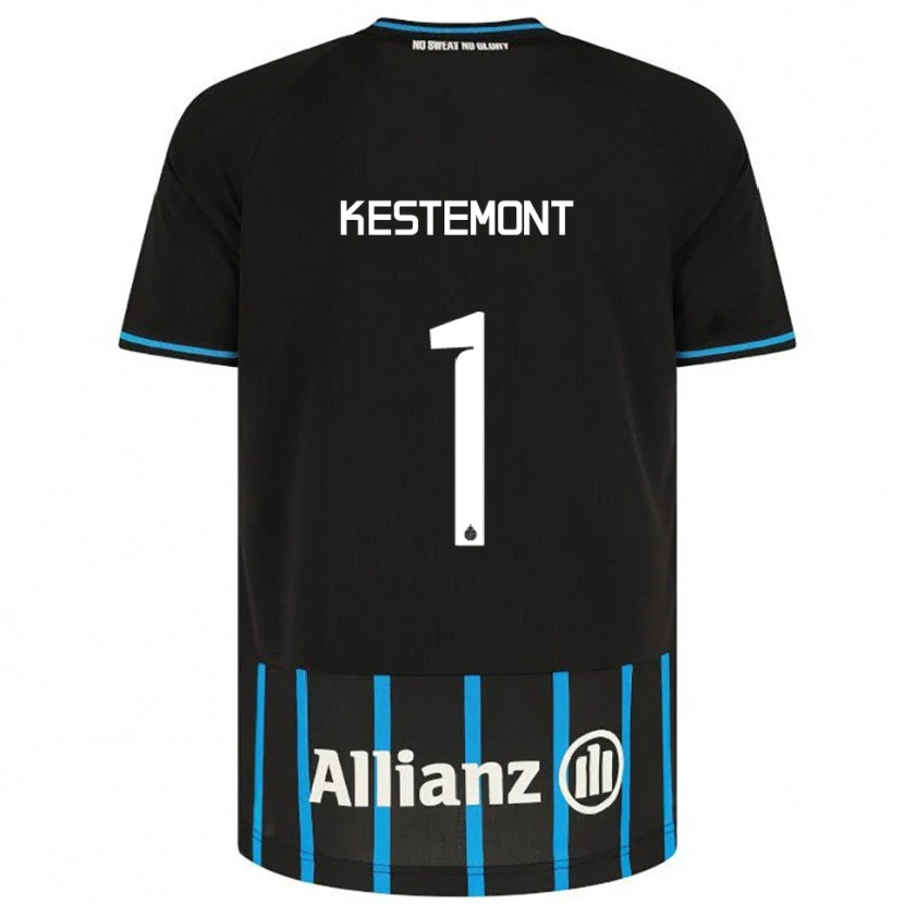 Danxen Mænd Thibeau Kestemont #1 Sort Blå Hjemmebane Spillertrøjer 2025/26 Trøje T-Shirt