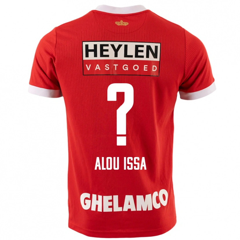 Danxen Mænd Benjamin Alou Issa #0 Rød Hvid Hjemmebane Spillertrøjer 2025/26 Trøje T-Shirt