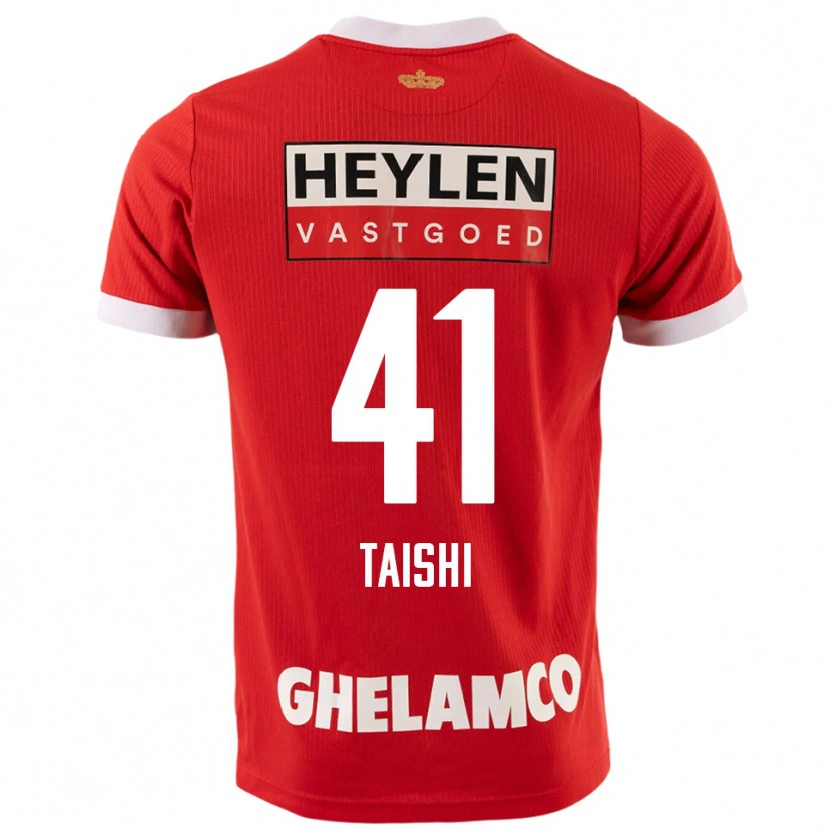 Danxen Mænd Taishi Brandon Nozawa #41 Rød Hvid Hjemmebane Spillertrøjer 2025/26 Trøje T-Shirt