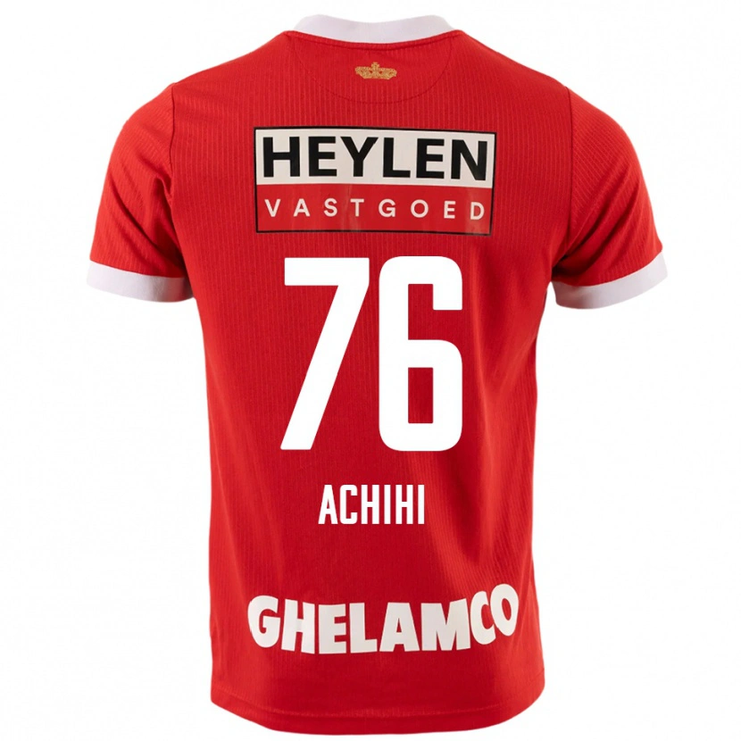 Danxen Mænd Orseer Achihi #76 Rød Hvid Hjemmebane Spillertrøjer 2025/26 Trøje T-Shirt