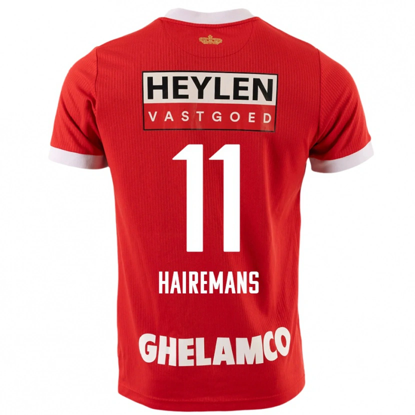 Danxen Mænd Geoffry Hairemans #11 Rød Hvid Hjemmebane Spillertrøjer 2025/26 Trøje T-Shirt