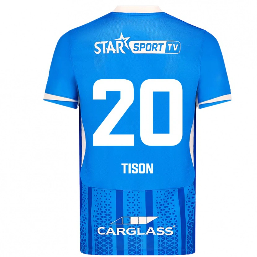 Danxen Mænd Charlotte Tison #20 Blå Hvid Hjemmebane Spillertrøjer 2025/26 Trøje T-Shirt