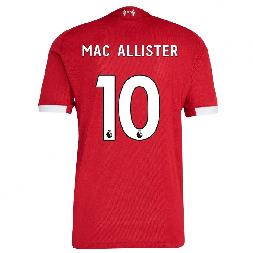 Danxen Mænd Alexis Mac Allister #10 Rød Hvid Hjemmebane Spillertrøjer 2025/26 Trøje T-Shirt