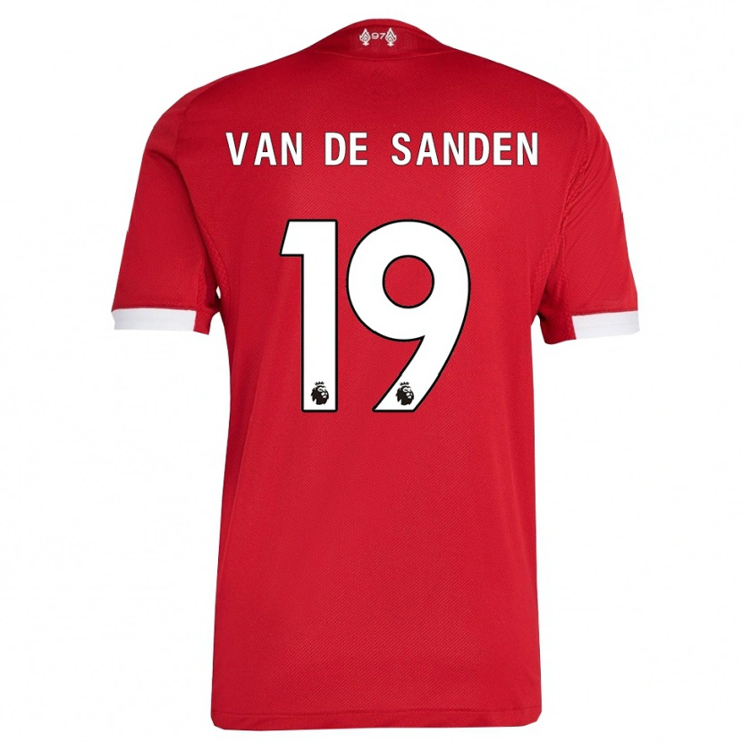 Danxen Mænd Shanice Van De Sanden #19 Rød Hvid Hjemmebane Spillertrøjer 2025/26 Trøje T-Shirt