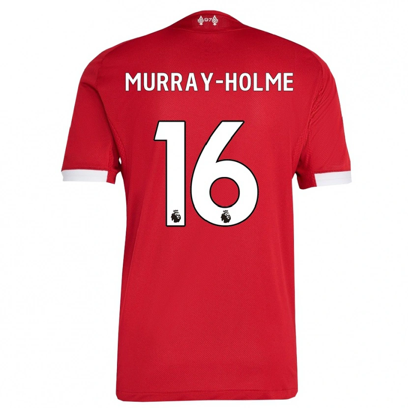 Danxen Mænd Hadyn Murray-Holme #16 Rød Hvid Hjemmebane Spillertrøjer 2025/26 Trøje T-Shirt