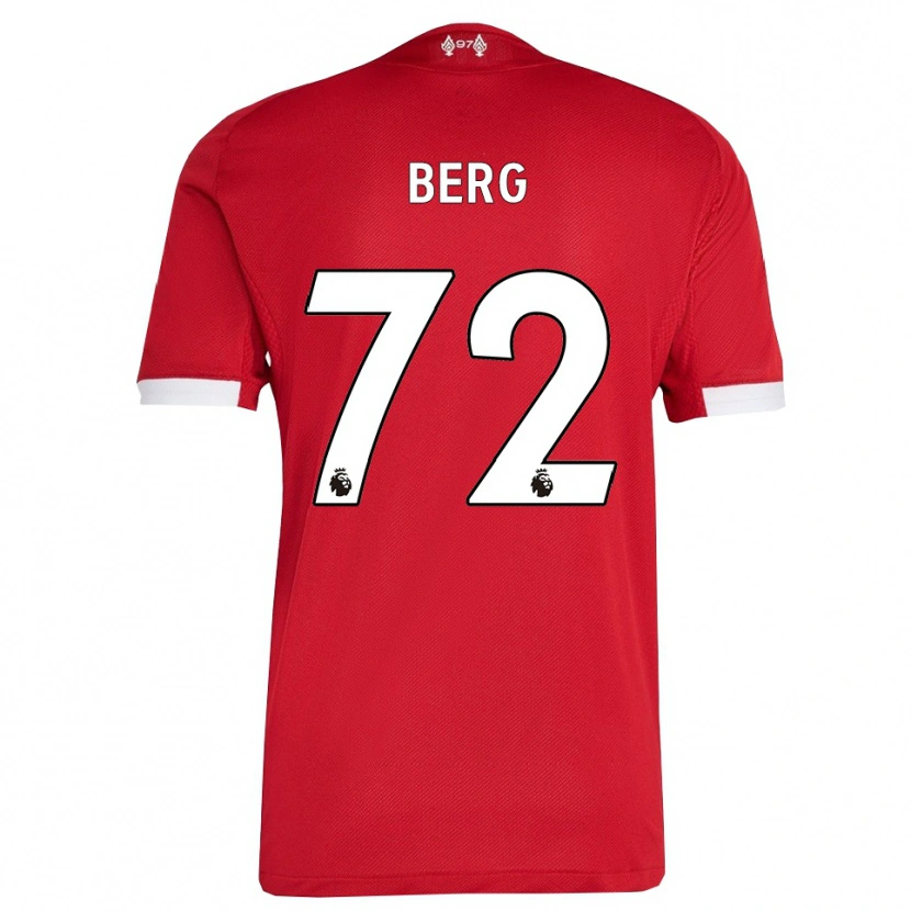 Danxen Mænd Sepp Van Den Berg #72 Rød Hvid Hjemmebane Spillertrøjer 2025/26 Trøje T-Shirt
